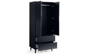Alison Bedroom Range - White or Anthracite - Options: 2 Drawer Bedsides, 3 Drawer Chest, 5 Drawer Chest, 6 Drawer Chest & Wardrobe