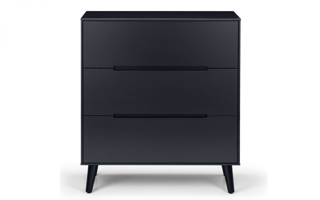 Alison Bedroom Range - White or Anthracite - Options: 2 Drawer Bedsides, 3 Drawer Chest, 5 Drawer Chest, 6 Drawer Chest & Wardrobe