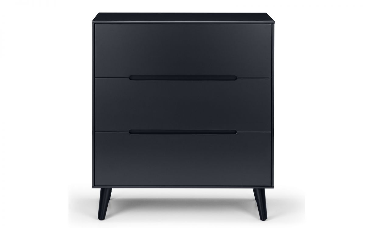 Alison Bedroom Range - White or Anthracite - Options: 2 Drawer Bedsides, 3 Drawer Chest, 5 Drawer Chest, 6 Drawer Chest & Wardrobe