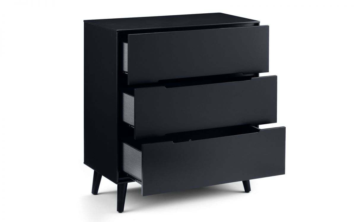 Alison Bedroom Range - White or Anthracite - Options: 2 Drawer Bedsides, 3 Drawer Chest, 5 Drawer Chest, 6 Drawer Chest & Wardrobe