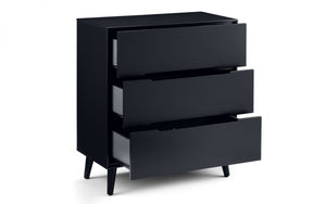 Alison Bedroom Range - White or Anthracite - Options: 2 Drawer Bedsides, 3 Drawer Chest, 5 Drawer Chest, 6 Drawer Chest & Wardrobe