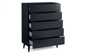 Alison Bedroom Range - White or Anthracite - Options: 2 Drawer Bedsides, 3 Drawer Chest, 5 Drawer Chest, 6 Drawer Chest & Wardrobe
