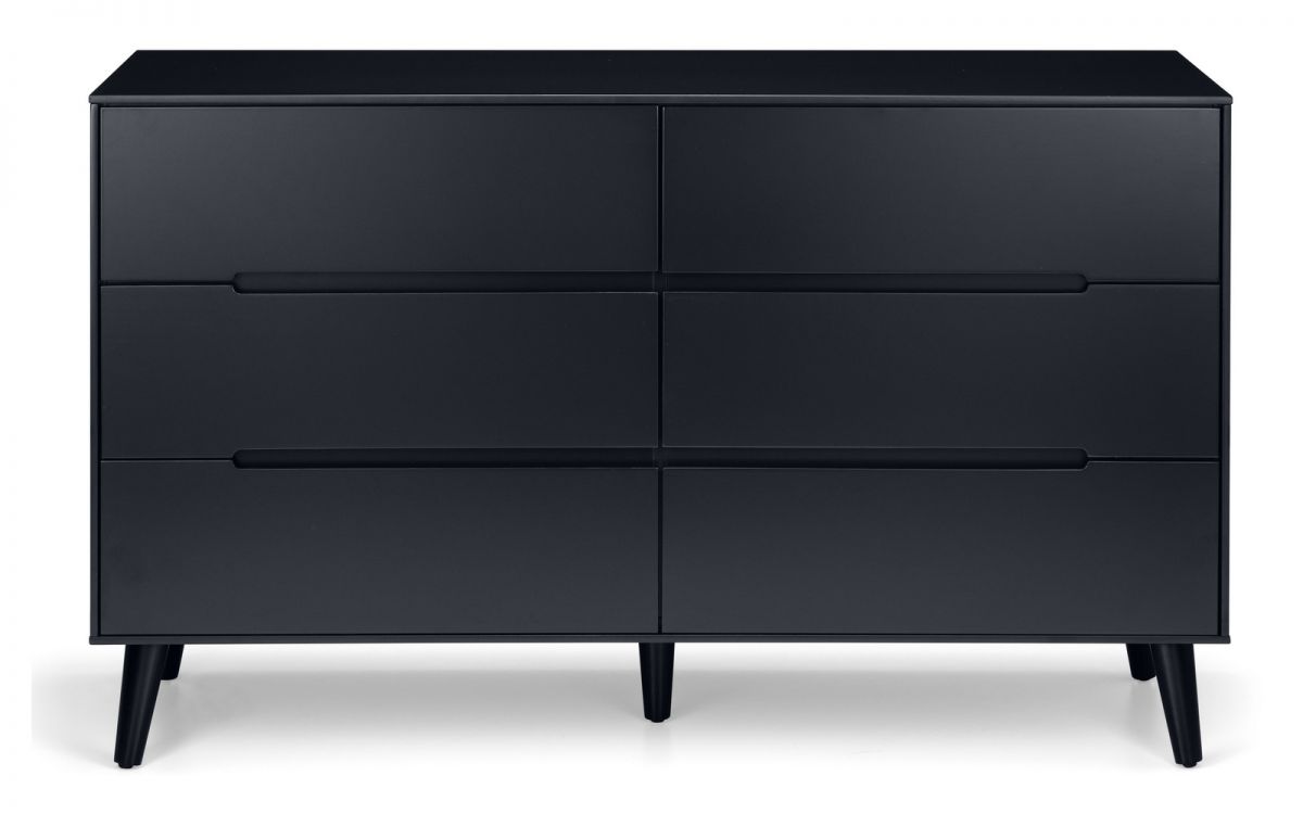 Alison Bedroom Range - White or Anthracite - Options: 2 Drawer Bedsides, 3 Drawer Chest, 5 Drawer Chest, 6 Drawer Chest & Wardrobe