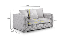 Load image into Gallery viewer, Ankara Sofa -  Silver or Slate - Available in Corner, 3+2 &amp; Footstool
