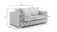 Load image into Gallery viewer, Ankara Sofa -  Silver or Slate - Available in Corner, 3+2 &amp; Footstool
