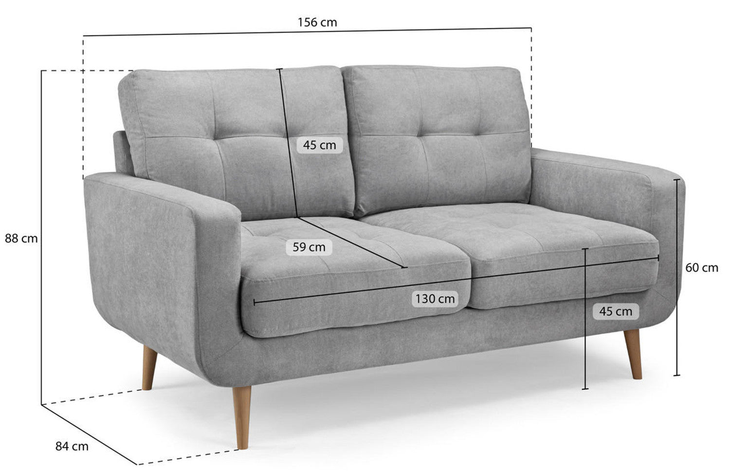 Aurora Sofa -  Grey Fabric - Available in Corner, 3+2 & Armcahir