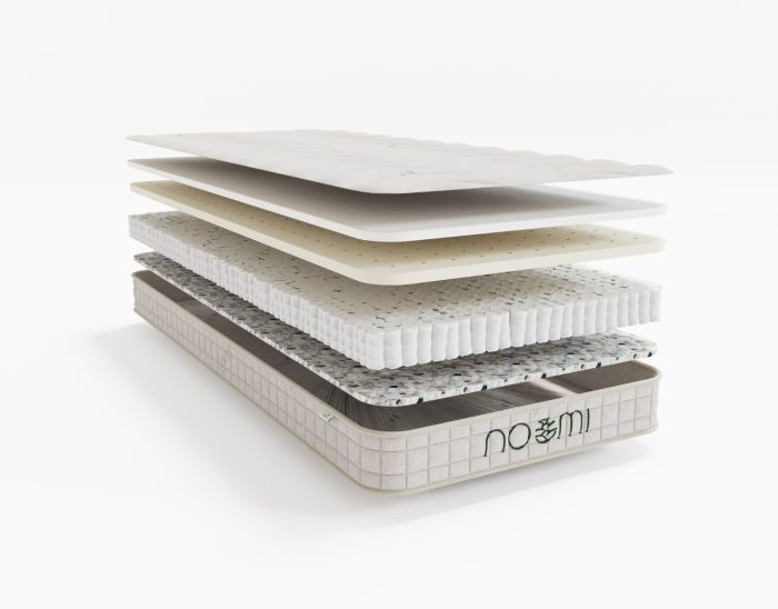 Noomi Bamboo Natural Latex Pocket Sprung Mattress - Available in Single, Small Double, Double or Continetnal Single, Small Double, Double & Shorty