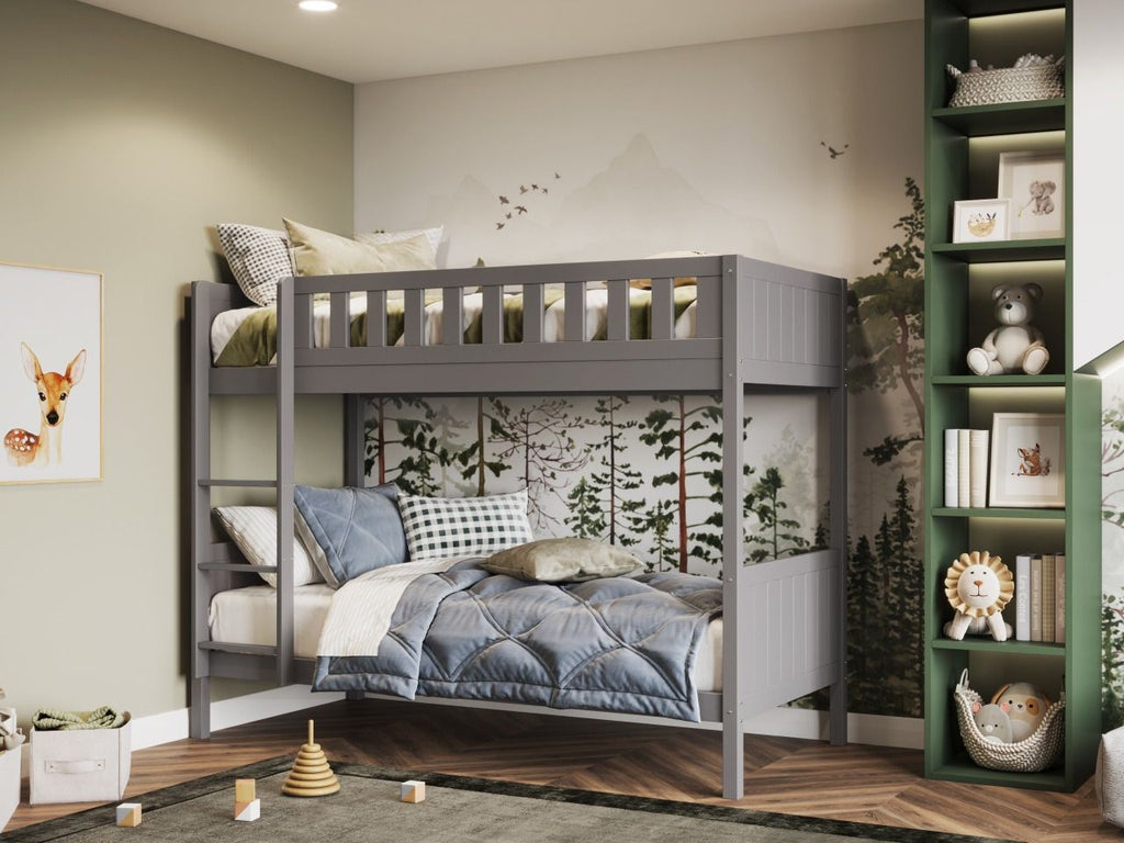 Beaumont Wooden Bunk Bed Single - Available in Grey or White