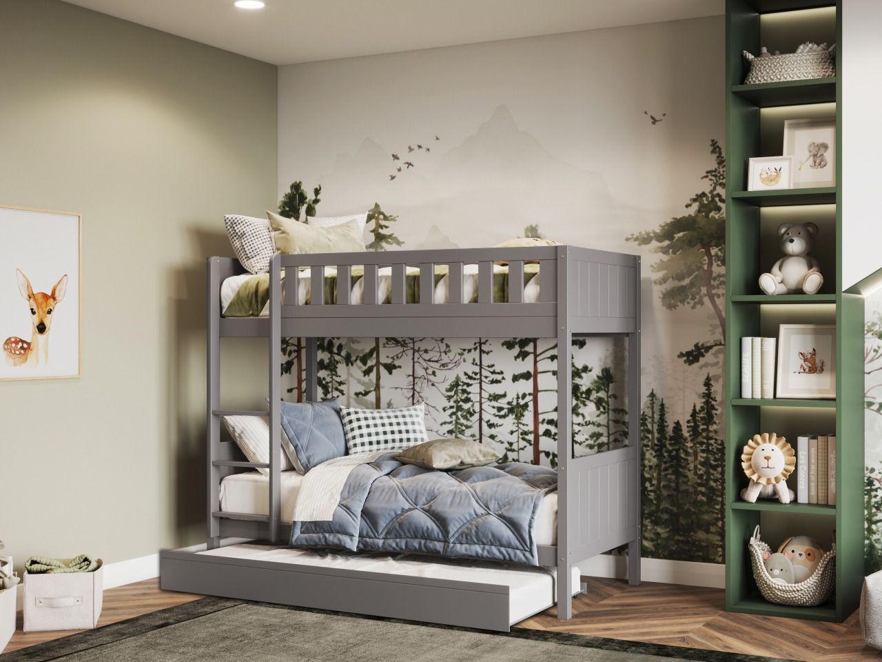 Bea Shorty Wooden Bunk Bed with Optional Trundle