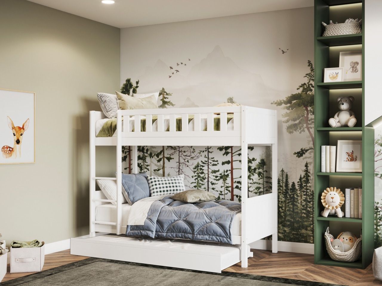 Bea Shorty Wooden Bunk Bed with Optional Trundle