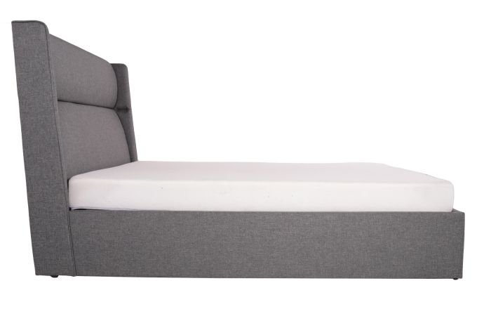 Rumba Ottoman Fabric Bed Grey - Available in Double Or KingSize