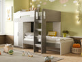 Benjamin Bunk Bed With Wardrobe White And Grey - Mattress Options