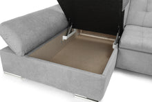 Load image into Gallery viewer, Bergen U Shaped SofaBed - Colours Grey or Black &amp; Grey - Available in LHF/RHF U Corner
