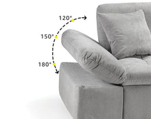 Load image into Gallery viewer, Bergen U Shaped SofaBed - Colours Grey or Black &amp; Grey - Available in LHF/RHF U Corner
