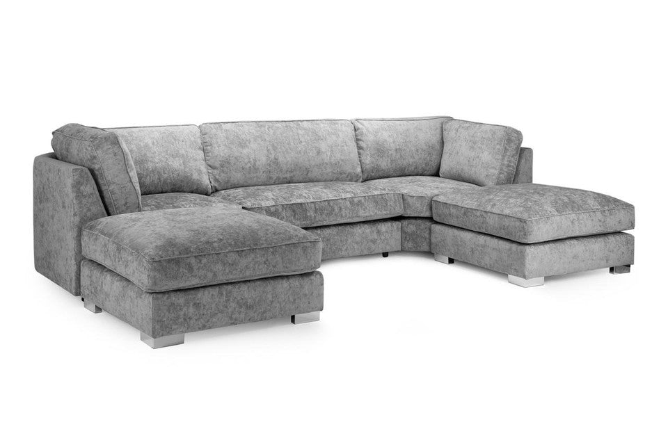 Bishop Large Corner Sofa - Available Truffle or Platinum - Scatterback or Full Back