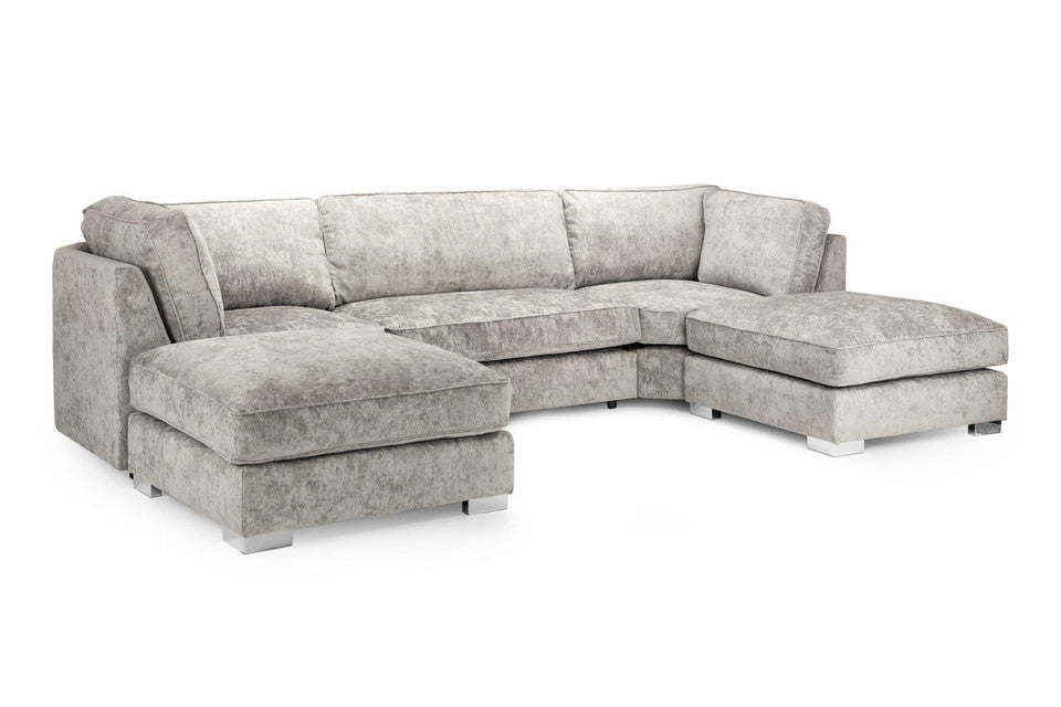 Bishop Large Corner Sofa - Available Truffle or Platinum - Scatterback or Full Back