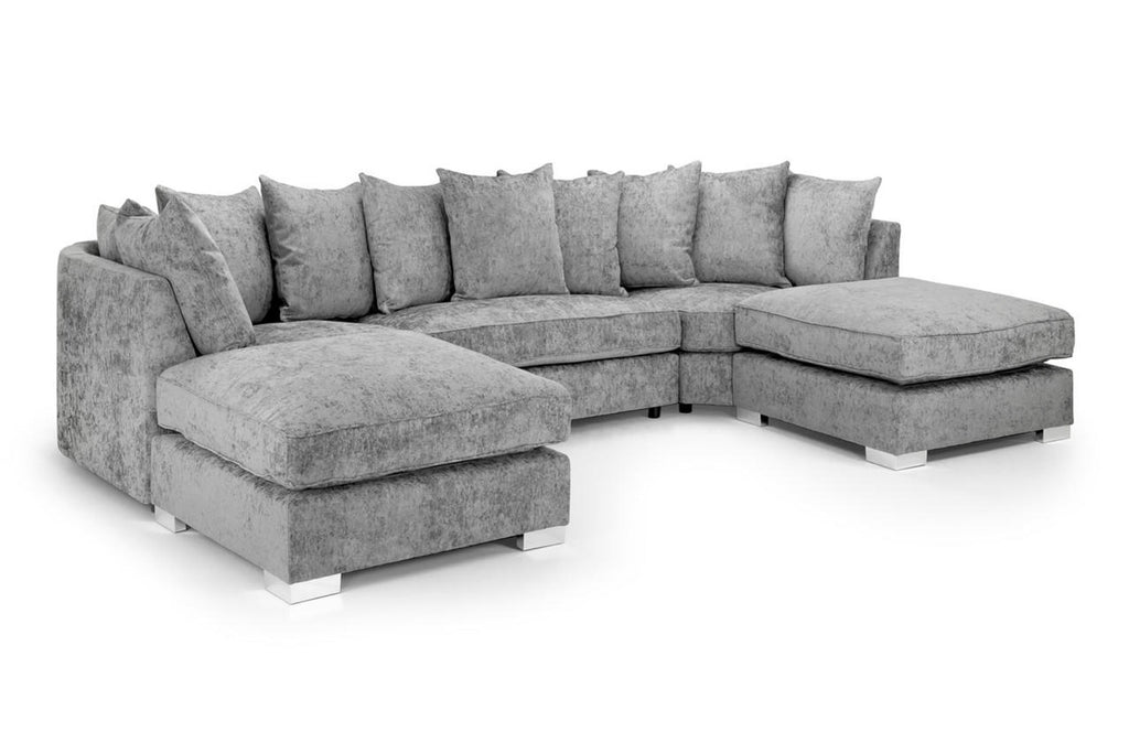 Bishop Large Corner Sofa - Available Truffle or Platinum - Scatterback or Full Back