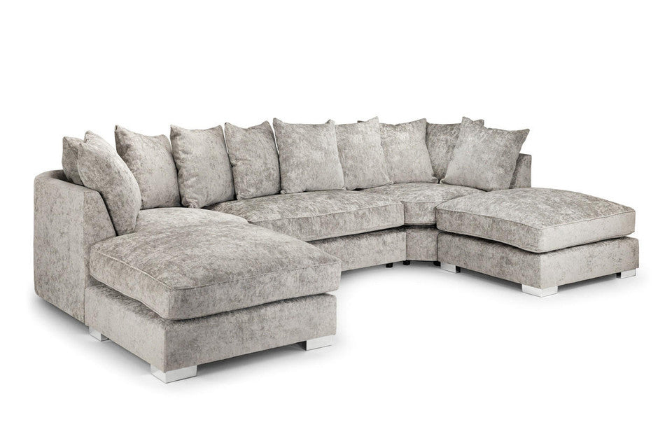 Bishop Large Corner Sofa - Available Truffle or Platinum - Scatterback or Full Back