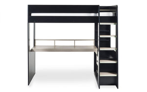 Kids Blaze Gaming Highsleeper - Available in All White or Black And Pale Wood - Optional Mattress