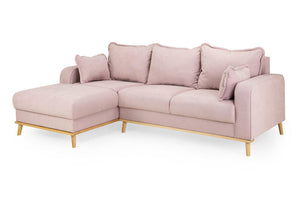 Briar Corner Sofa - Available Biege, Grey, Pink or Blue - Left Hand & Right Hand Facing Options