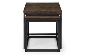 Brooklyn Nesting Lamp Tables - Dark Oak or Oak - 50cm D x 50cm W x 50cm H