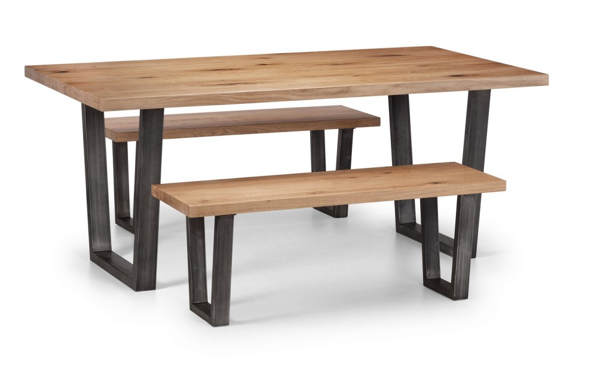 Brooklyn Dining Table - Oak - 98cm D x 180cm W x 75.5cm H