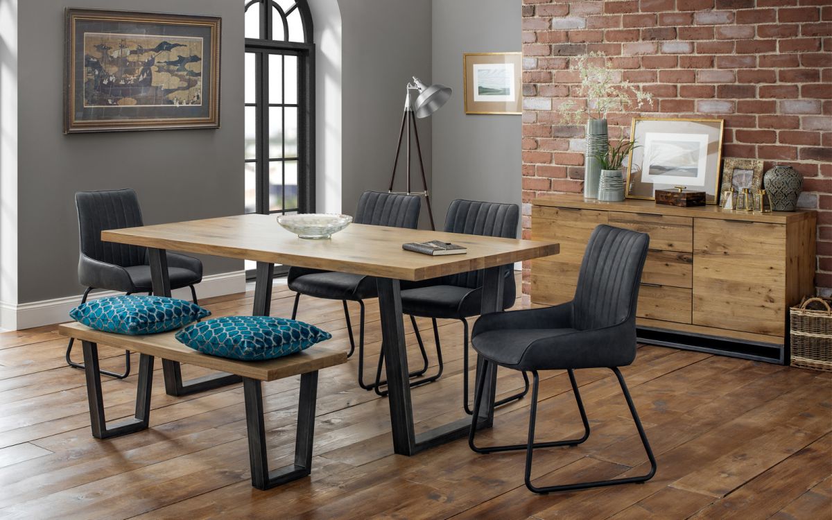Brooklyn Dining Table - Oak - 98cm D x 180cm W x 75.5cm H