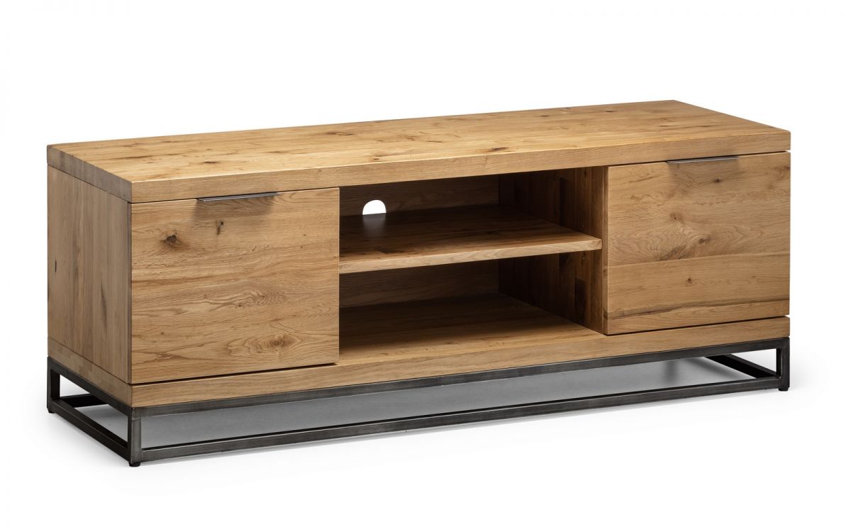 Brooklyn TV Unit - Dark Oak or Oak - 45cm D x 135cm W x 51cm H