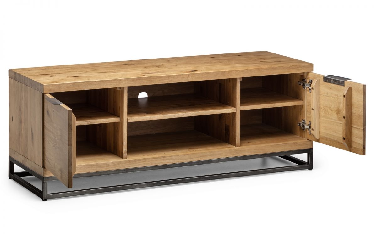 Brooklyn TV Unit - Dark Oak or Oak - 45cm D x 135cm W x 51cm H