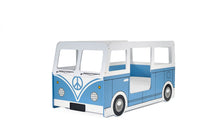 Load image into Gallery viewer, Kids Campervan Bed - Light Blue - Optional Mattress
