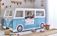 Load image into Gallery viewer, Kids Campervan Bed - Light Blue - Optional Mattress
