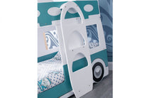 Load image into Gallery viewer, Kids Campervan Bunk Bed - Vintage Green and White - Optional Mattress
