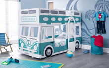 Load image into Gallery viewer, Kids Campervan Bunk Bed - Vintage Green and White - Optional Mattress
