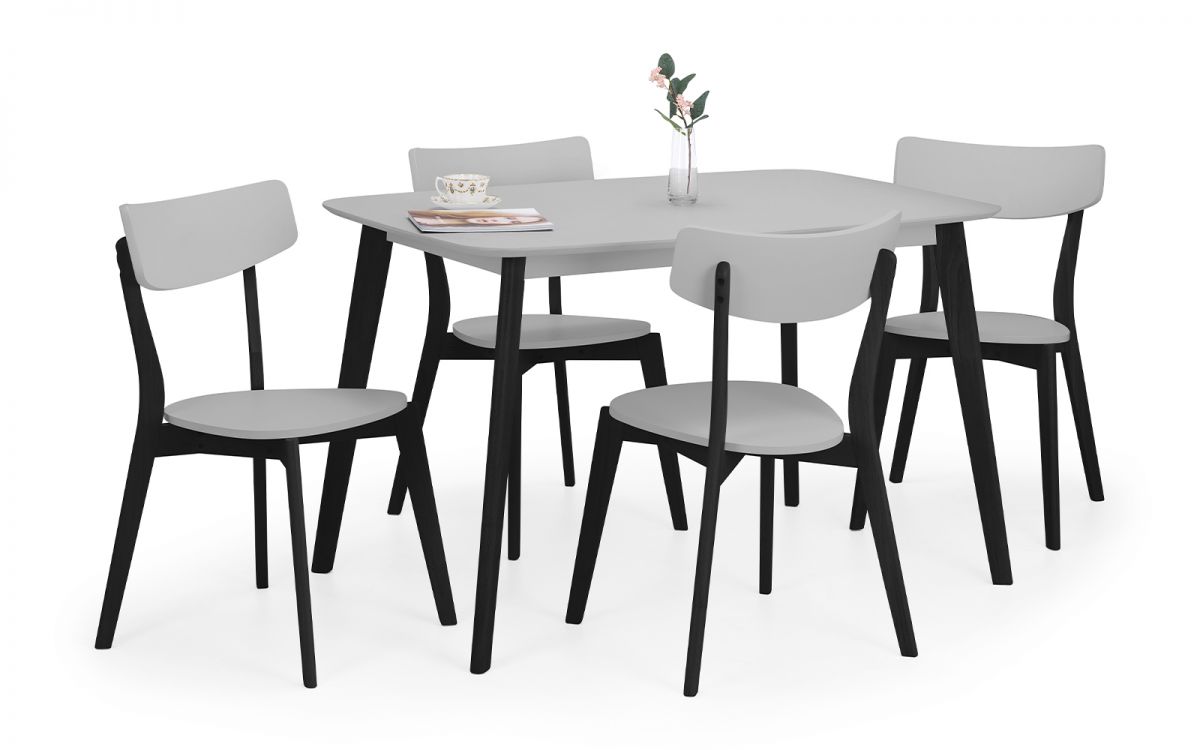 Casa Rectangular Dining Table (120 x 80cm) - Available in Grey/Black or White