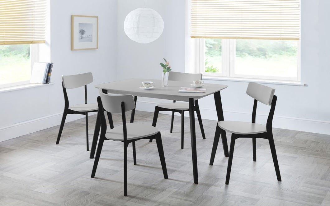 Casa Rectangular Dining Table (120 x 80cm) - Available in Grey/Black or White