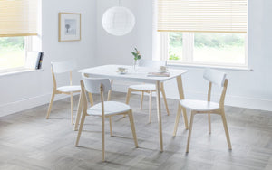 Casa Rectangular Dining Table (120 x 80cm) - Available in Grey/Black or White