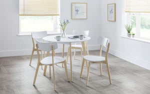 Casa Round Dining Table (100W x 100D x 75Hcm) - Available in Grey/Black or White