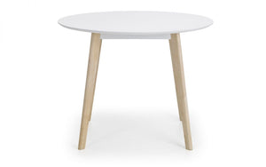 Casa Round Dining Table (100W x 100D x 75Hcm) - Available in Grey/Black or White