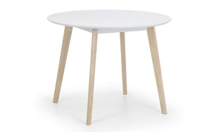 Casa Round Dining Table (100W x 100D x 75Hcm) - Available in Grey/Black or White