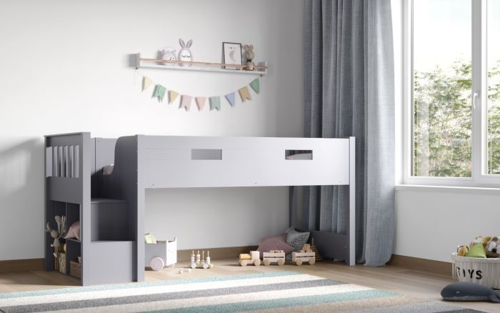 Charlie Mid Sleeper Cabin Bed - Grey