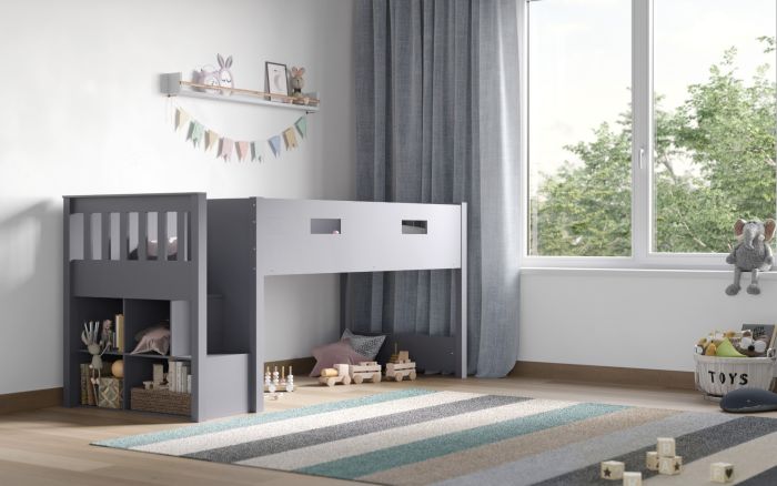 Charlie Mid Sleeper Cabin Bed - Grey