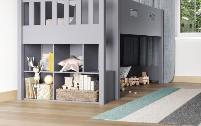 Charlie Mid Sleeper Cabin Bed - Grey