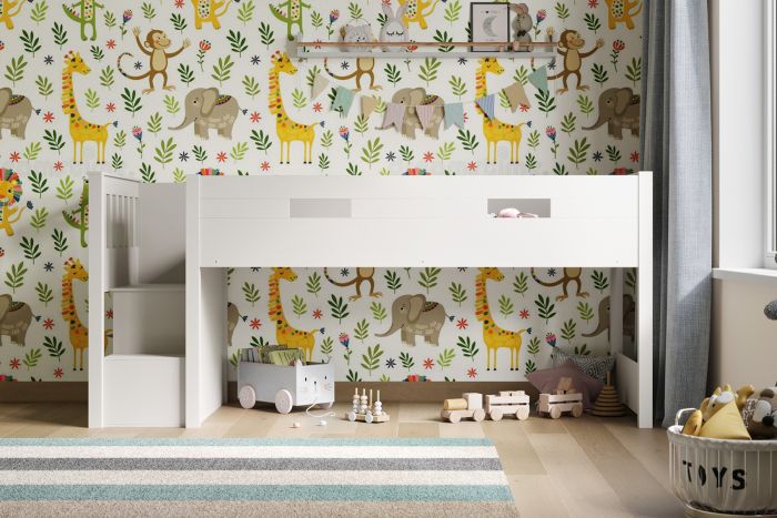 Charlie Mid Sleeper Cabin Bed - White