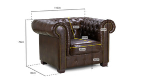 Chesterfield Sofa - Available in Corner or 3+2 - Colour options Oxblood Red, Black or Antique Brown