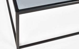 Chicago Rectangular Coffee Table - Smoked Glass - 60cm D x 110cm W x 45cm H