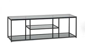 Chicago TV Unit - Smoked Glass - 40cm D x 140cm W x 47cm H