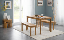 Load image into Gallery viewer, Coxmoor Square Dining Table (118cm D x 75cm W x 75cm H) - Available in Oak or Ivory &amp; Oak - Seating Option
