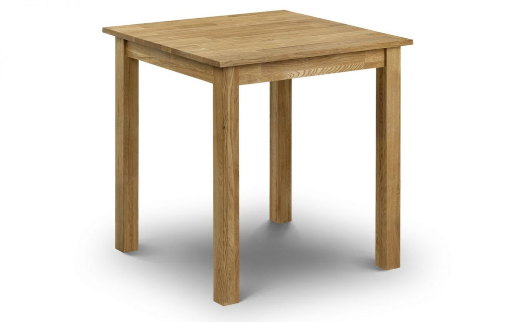 Coxmoor Square Dining Table (75cm D x 75cm W x 75cm H) - Available in Oak or Ivory & Oak - Chair Option