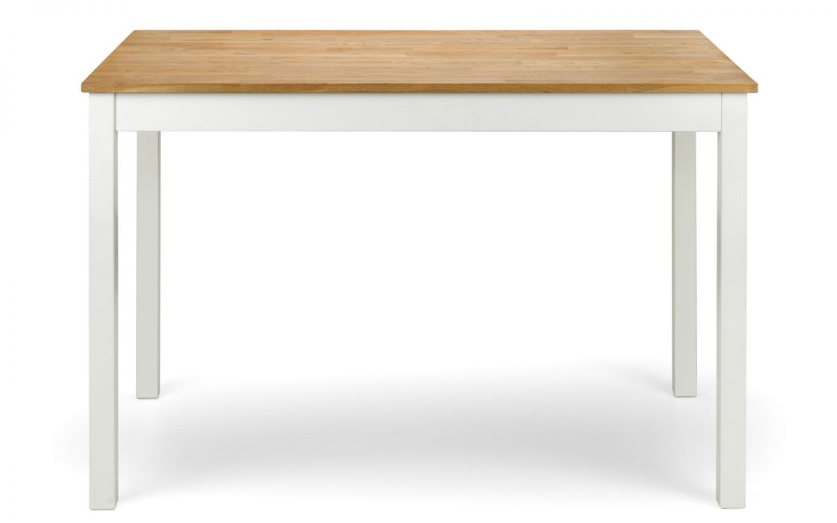 Coxmoor Square Dining Table (118cm D x 75cm W x 75cm H) - Available in Oak or Ivory & Oak - Seating Option