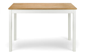 Coxmoor Square Dining Table (118cm D x 75cm W x 75cm H) - Available in Oak or Ivory & Oak - Seating Option